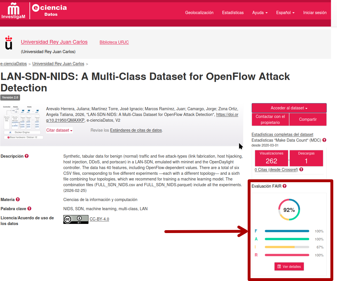 Integración de fuji en un dataset de e-cienciaDatos